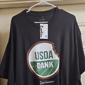 Cookies Black Short Sleeve Tees with Circular Graphics